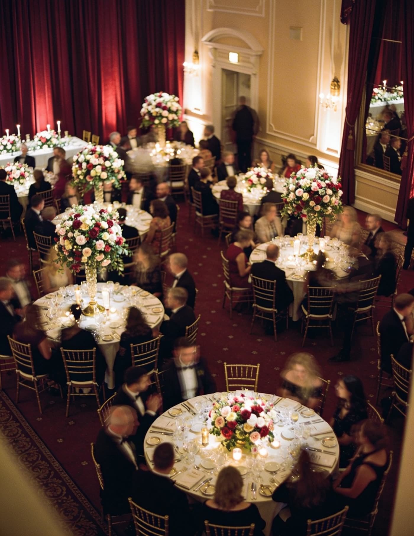Elegant Garnet Events ballroom reception